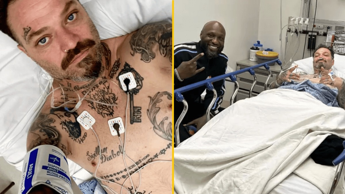 Bam Margera shares photos of himself detoxing in hospital bed with Lamar Odom