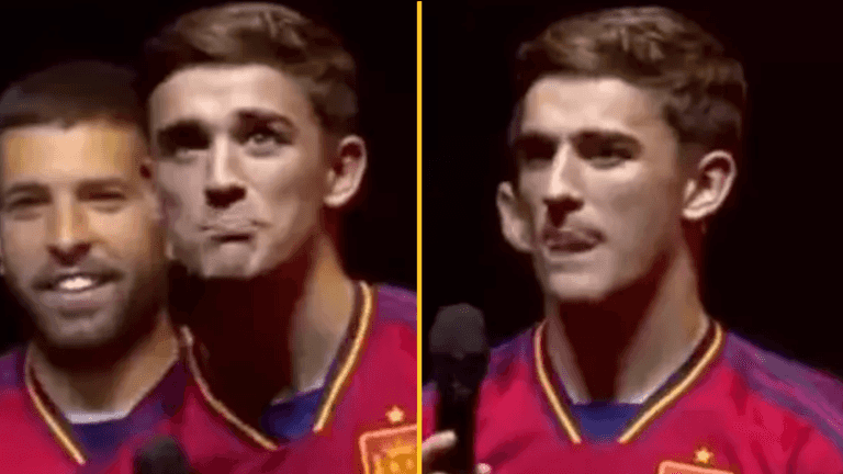 Gavi subjected to anti-Barça chants during Nations League speech Gavi subjected to anti-Barça chants during Nations League speech