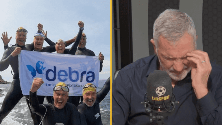 Graeme Souness struggles to holds back tears after completing £1m charity swim Graeme Souness struggles to holds back tears after completing £1m charity swim