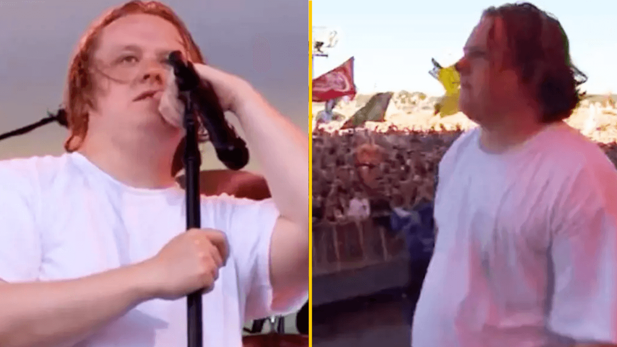 Lewis Capaldi forced to end Glastonbury set early as crowd helps sing while he ‘struggles’