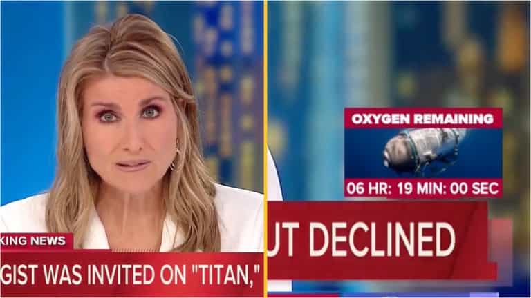 News channel slammed for starting Titanic submersible oxygen countdown News channel slammed for starting Titanic submersible oxygen countdown