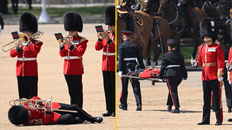 Three troops faint in military parade inspected by Prince William amid record temperatures Three troops faint in military parade inspected by Prince William amid record temperatures