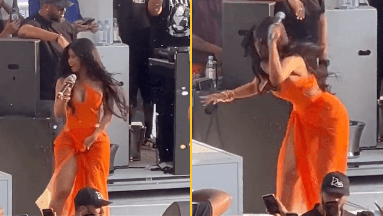 Cardi B throws microphone at fan who launched drink at her Cardi B throws microphone at fan who launched drink at her