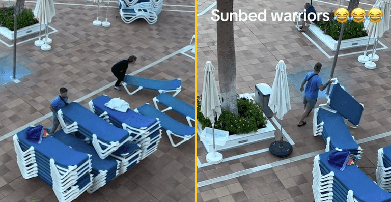 Brits abroad furious after guests claim sunbeds three and a half hours before pool opens Brits abroad furious after guests claim sunbeds three and a half hours before pool opens
