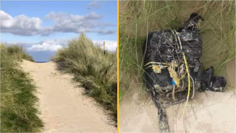 Package with £1.7million worth of cocaine found by walker on popular beach Package with £1.7million worth of cocaine found by walker on popular beach