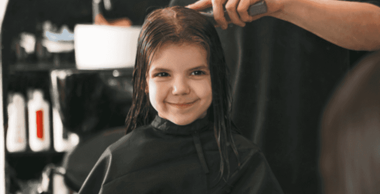 Dad takes daughter, 8, to get hair shaved off behind mum’s back Dad takes daughter, 8, to get hair shaved off behind mum’s back