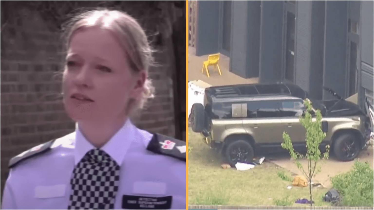 Police officer in tears as she announces tragic death of girl, 8, in school crash