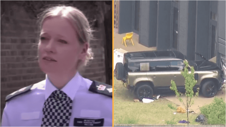 Police officer in tears as she announces tragic death of girl, 8, in school crash Police officer in tears as she announces tragic death of girl, 8, in school crash