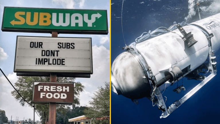 Subway restaurant criticised for ‘poor taste’ over Titanic sub joke on sign Subway restaurant criticised for ‘poor taste’ over Titanic sub joke on sign
