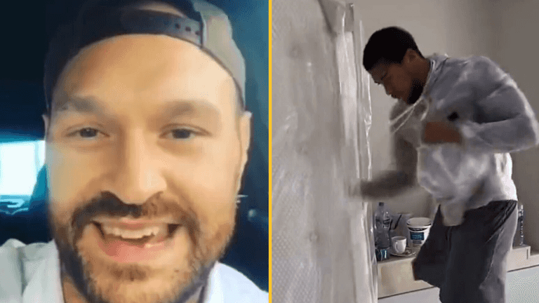 Tyson Fury takes swipe at Anthony Joshua after bizarre video surfaces online Tyson Fury takes swipe at Anthony Joshua after bizarre video surfaces online