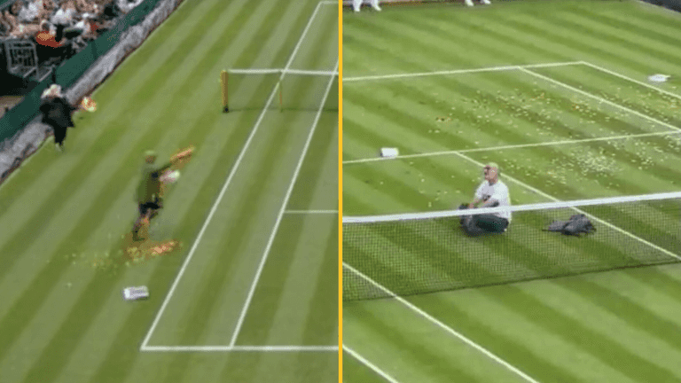 Just Stop Oil stop play with Wimbledon protest Just Stop Oil stop play with Wimbledon protest