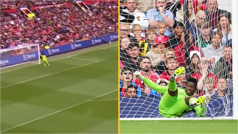 Andre Onana lobbed from the halfway line during Man United friendly Andre Onana lobbed from the halfway line during Man United friendly