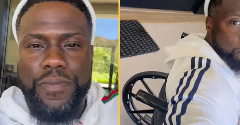 Kevin Hart is in a wheelchair after incredibly nasty injury Kevin Hart is in a wheelchair after incredibly nasty injury