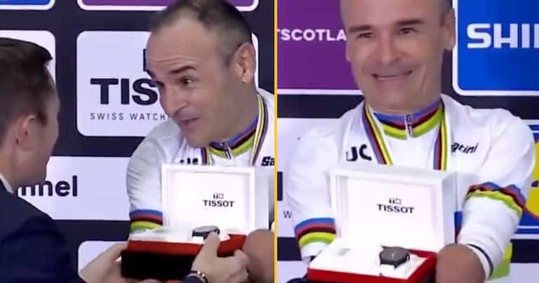 World champion para-cyclist praised for response after being gifted watch World champion para-cyclist praised for response after being gifted watch