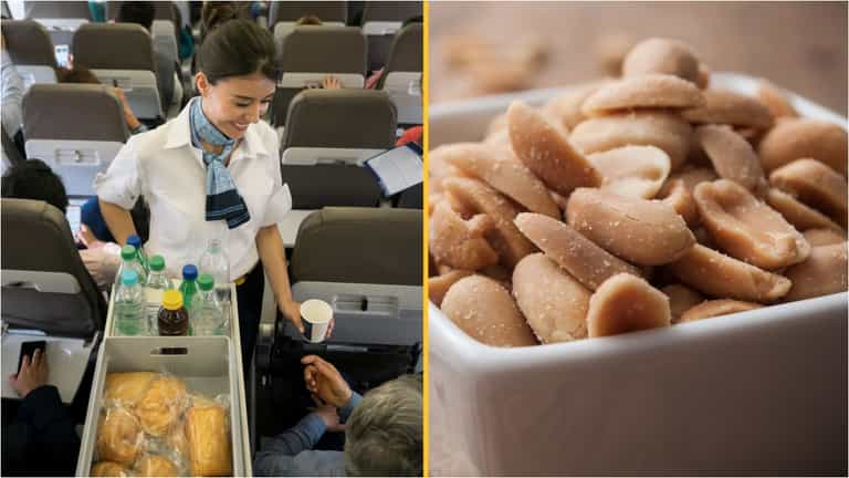 Woman ‘forced’ to buy every bag of nuts on UK flight Woman ‘forced’ to buy every bag of nuts on UK flight