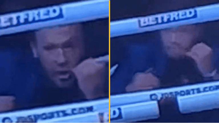 Conor McGregor mocked after being spotted shadow boxing at Anthony Joshua fight Conor McGregor mocked after being spotted shadow boxing at Anthony Joshua fight