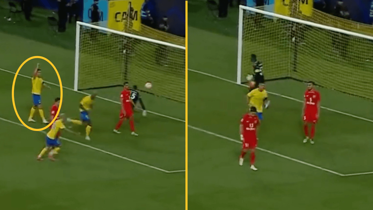 Fans think Cristiano Ronaldo tried to claim teammates’ goal was offside