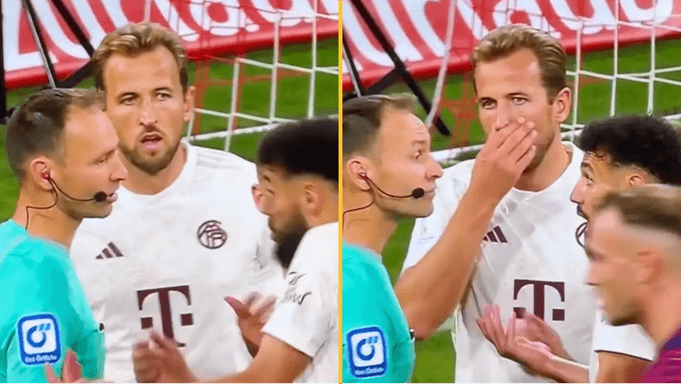 Harry Kane tries to argue with referee but realises he can’t speak German Harry Kane tries to argue with referee but realises he can’t speak German