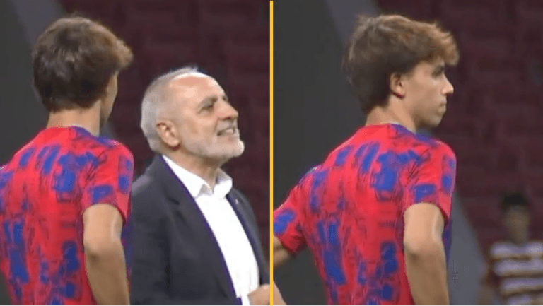Atletico Madrid fans chant brutal song at Joao Felix in training session Atletico Madrid fans chant brutal song at Joao Felix in training session