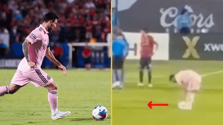 Footage of Lionel Messi’s clever tactic to win free-kick goes viral Footage of Lionel Messi’s clever tactic to win free-kick goes viral