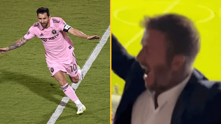 David Beckham’s incredible reaction to Lionel Messi free kick goes viral David Beckham’s incredible reaction to Lionel Messi free kick goes viral