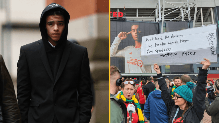 Man United fans protest against Mason Greenwood as club delay announcement Man United fans protest against Mason Greenwood as club delay announcement