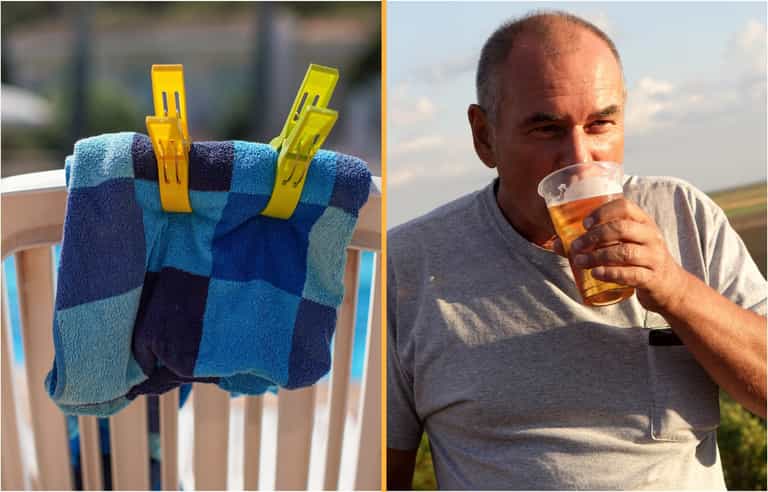 Brits can now reserve pub garden seats using beach towels Brits can now reserve pub garden seats using beach towels