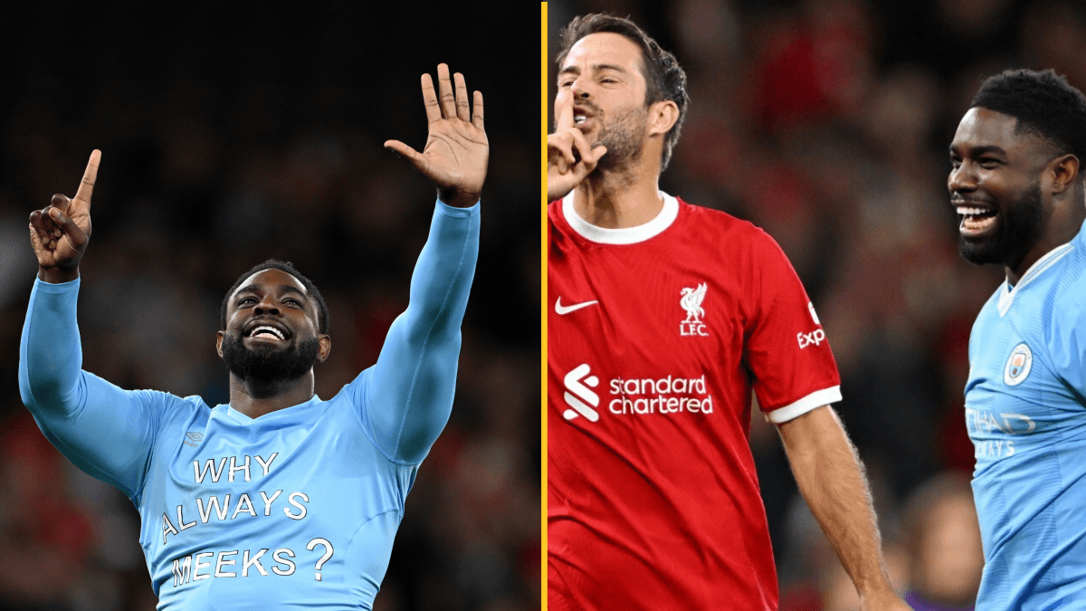 Jamie Redknapp and Micah Richards booed by Man United fans during half time entertainment