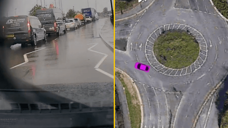 Driver’s roundabout ‘slingshot’ technique has divided the internet Driver’s roundabout ‘slingshot’ technique has divided the internet