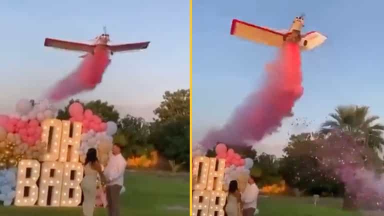 Horror moment plane crashes at gender reveal party, killing pilot Horror moment plane crashes at gender reveal party, killing pilot