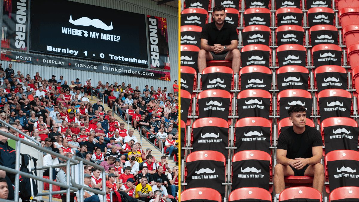 Movember turns empty season ticket seats into a powerful message for World Suicide Prevention Day