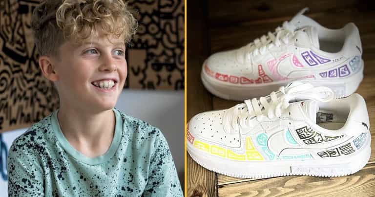 Boy, 13, who kept being told off for doodling at school ended up with Nike deal Boy, 13, who kept being told off for doodling at school ended up with Nike deal
