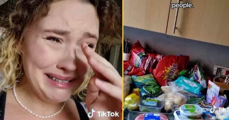 Mother in tears after stranger pays for her food shop Mother in tears after stranger pays for her food shop