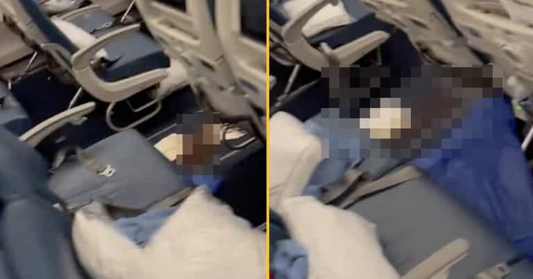 Horrific footage shows mess left on flight after passenger’s diarrhoea caused plane to turn back Horrific footage shows mess left on flight after passenger’s diarrhoea caused plane to turn back