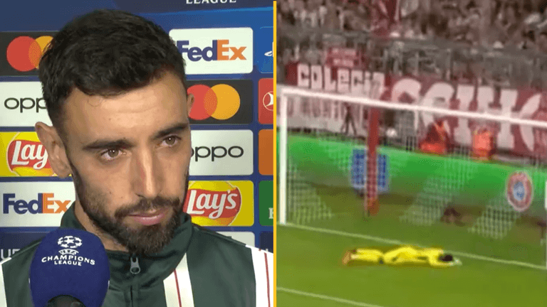 Bruno Fernandes offers support to Andre Onana after mistake Bruno Fernandes offers support to Andre Onana after mistake
