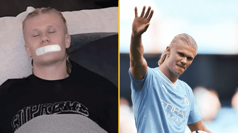 Erling Haaland tapes his mouth shut when he sleeps at night Erling Haaland tapes his mouth shut when he sleeps at night