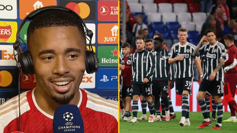 Gabriel Jesus cracks Man United joke after Arsenal’s Champions League win Gabriel Jesus cracks Man United joke after Arsenal’s Champions League win