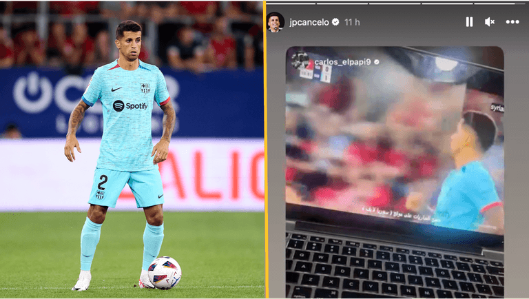 Joao Cancelo shares footage of illegal stream on Instagram story Joao Cancelo shares footage of illegal stream on Instagram story