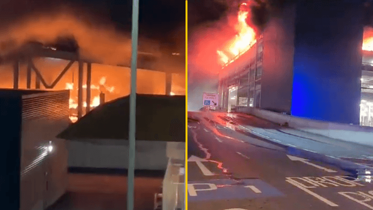 Luton airport closed and flights suspended after huge fire Luton airport closed and flights suspended after huge fire