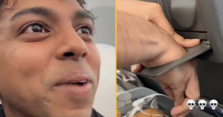 Man gets hand stuck in cup holder on flight after seeing if it would fit Man gets hand stuck in cup holder on flight after seeing if it would fit