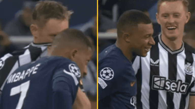 Sean Longstaff thought he got Kylian Mbappe’s shirt but was pied off Sean Longstaff thought he got Kylian Mbappe’s shirt but was pied off