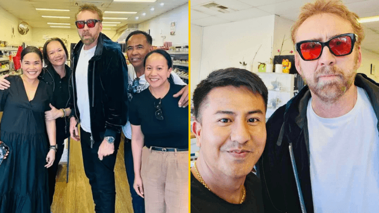 Shop owner told man ‘you look like Nicholas cage’ not realising it was actually him Shop owner told man ‘you look like Nicholas cage’ not realising it was actually him