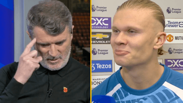 Roy Keane responded to Erling Haaland chants during Man Utd’s derby defeat