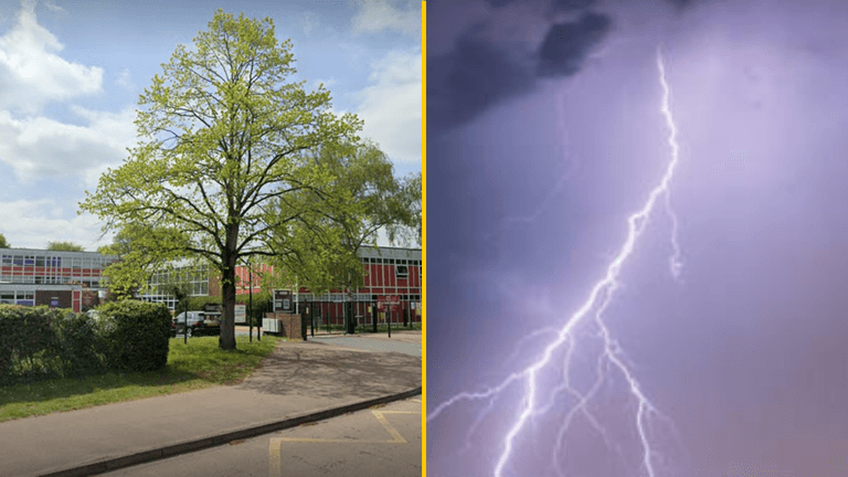Boy, 13, struck by lightning while playing football now fighting for his life Boy, 13, struck by lightning while playing football now fighting for his life