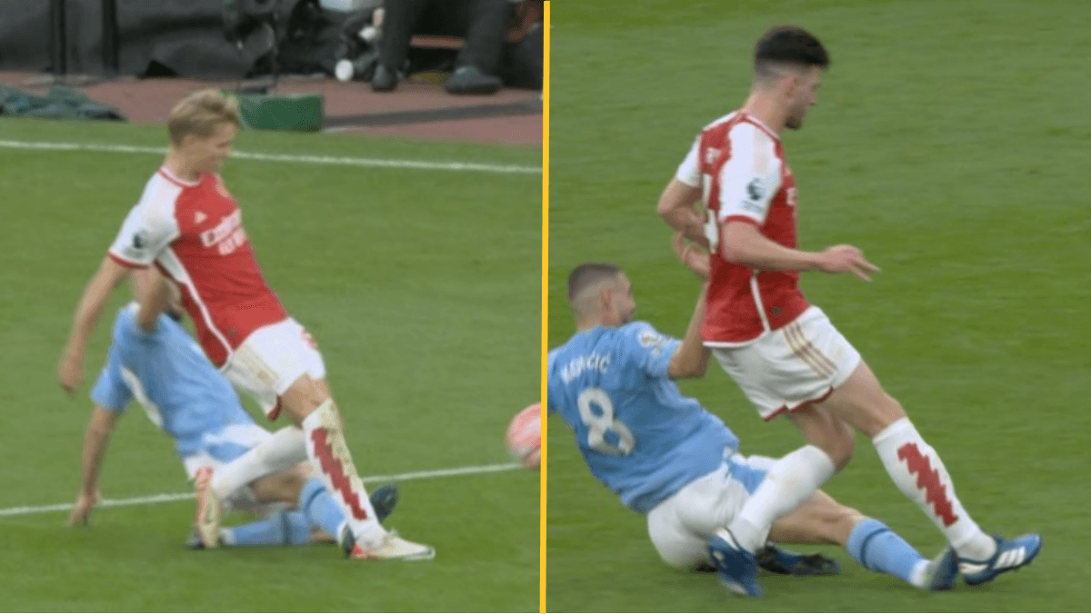 Fans baffled as Mateo Kovacic somehow avoids first half red card