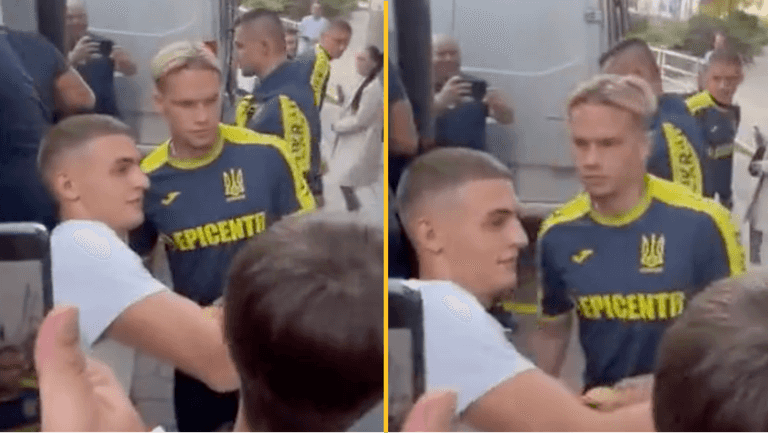 Mykhaylo Mudryk confronts Arsenal fan after ‘London is red’ jibe Mykhaylo Mudryk confronts Arsenal fan after ‘London is red’ jibe