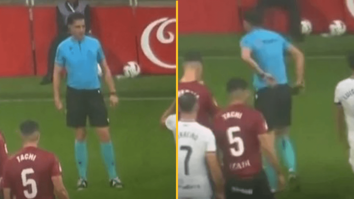 Referee’s novel use for foam spray in VAR that fans hope ‘catches on’