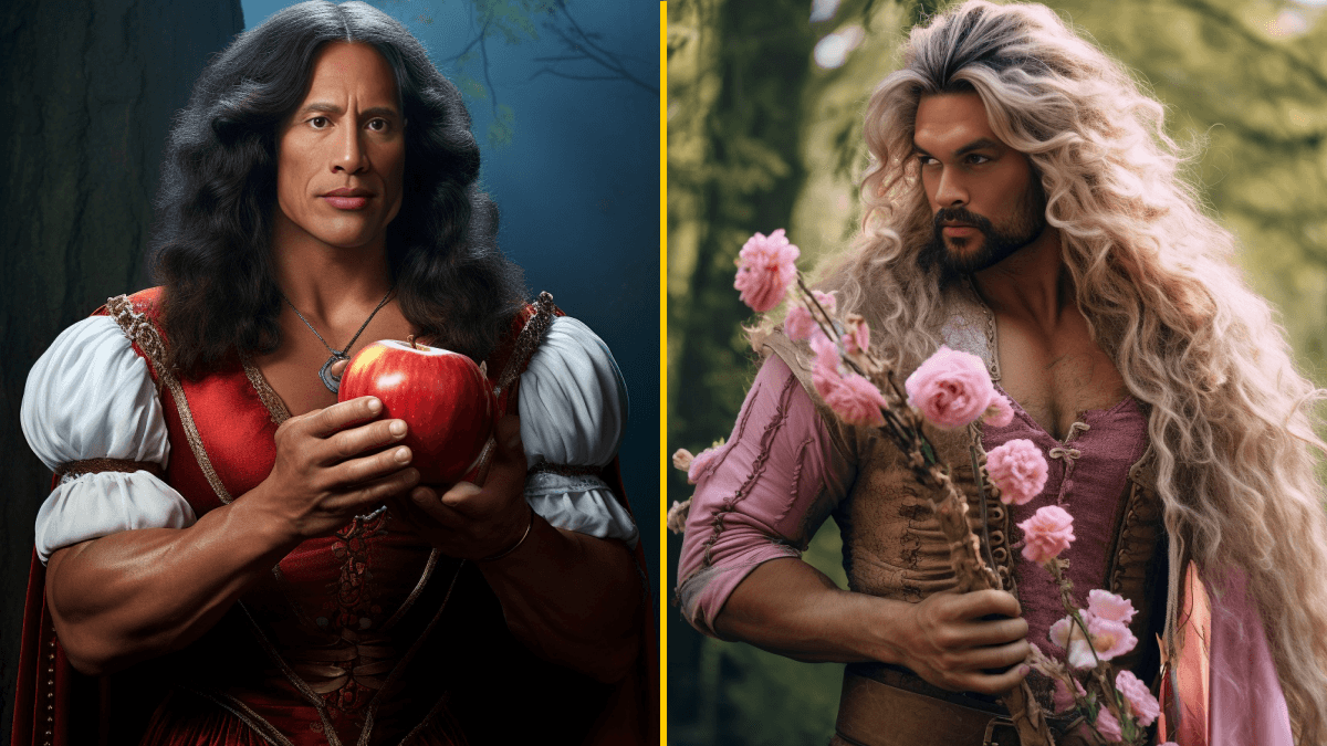Man uses AI to reimagine The Rock and Jason Momoa as Disney characters