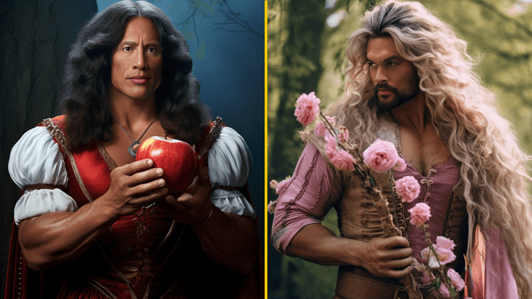 Man uses AI to reimagine The Rock and Jason Momoa as Disney characters Man uses AI to reimagine The Rock and Jason Momoa as Disney characters