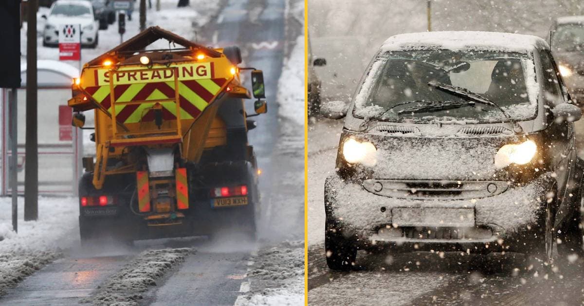 Snow lands in UK as 10cm expected to fall today in weather warning